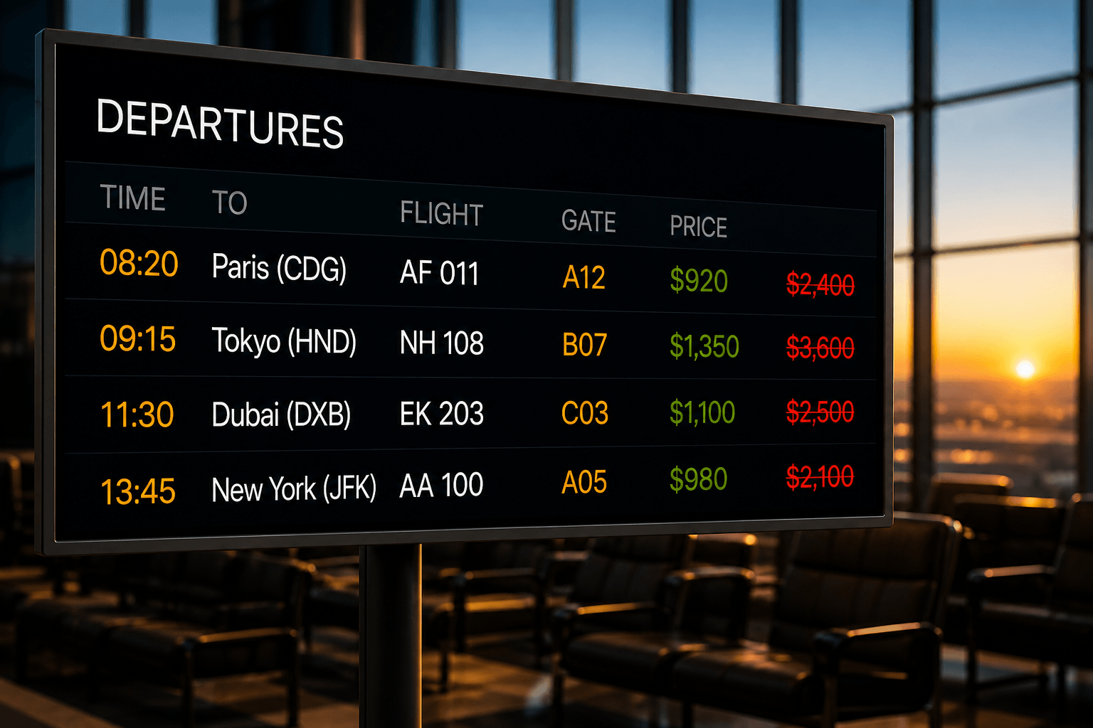 Departures board